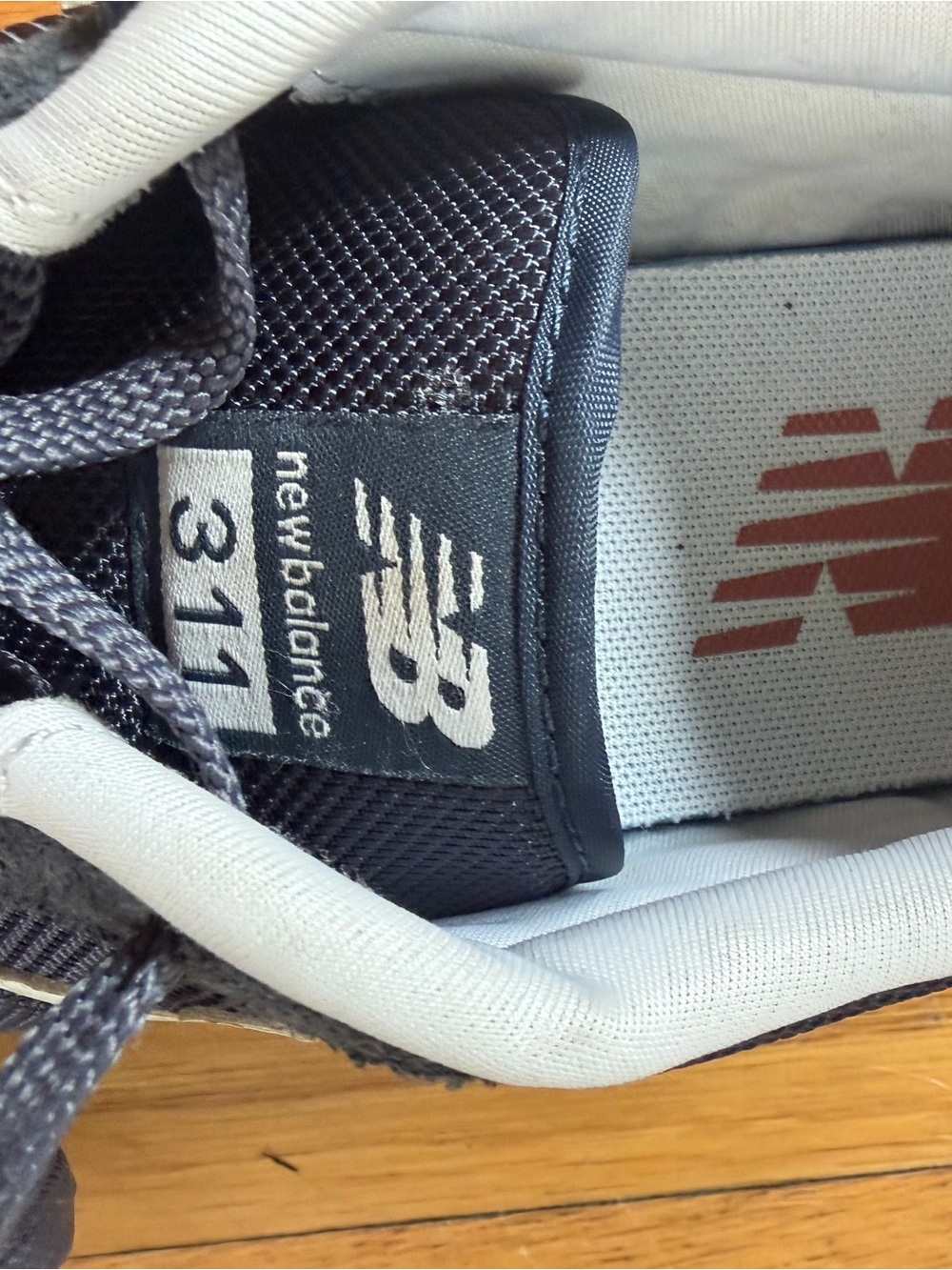 New Balance Navy and White Women's Athletic Sneakers - Picture 5 of 6